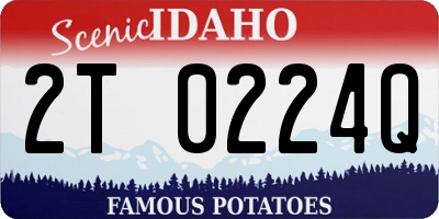 ID license plate 2T0224Q
