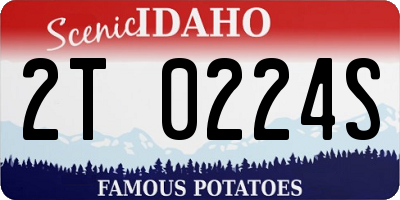 ID license plate 2T0224S