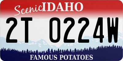 ID license plate 2T0224W
