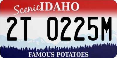ID license plate 2T0225M