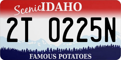 ID license plate 2T0225N