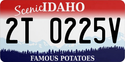 ID license plate 2T0225V