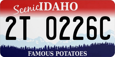 ID license plate 2T0226C