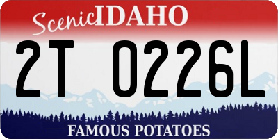 ID license plate 2T0226L