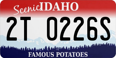 ID license plate 2T0226S