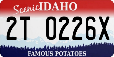 ID license plate 2T0226X
