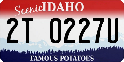 ID license plate 2T0227U