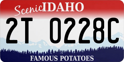 ID license plate 2T0228C