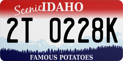 ID license plate 2T0228K