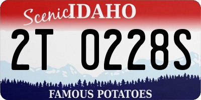 ID license plate 2T0228S