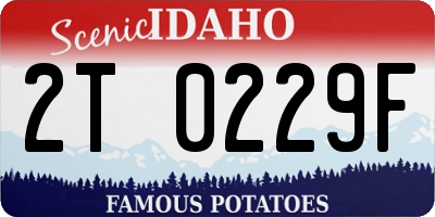 ID license plate 2T0229F