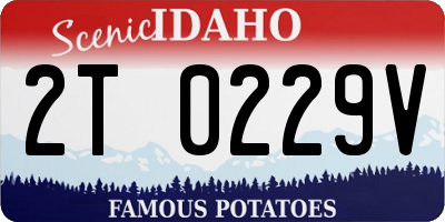 ID license plate 2T0229V