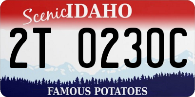 ID license plate 2T0230C
