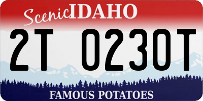 ID license plate 2T0230T