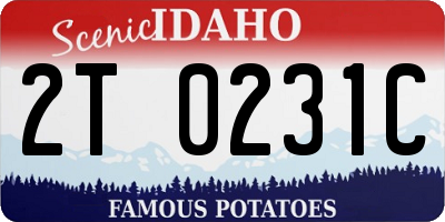 ID license plate 2T0231C