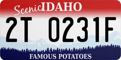 ID license plate 2T0231F
