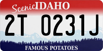ID license plate 2T0231J