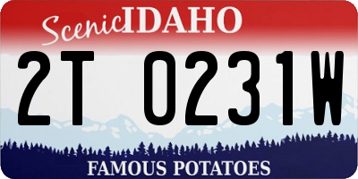 ID license plate 2T0231W
