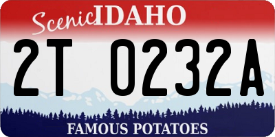 ID license plate 2T0232A