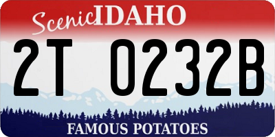 ID license plate 2T0232B