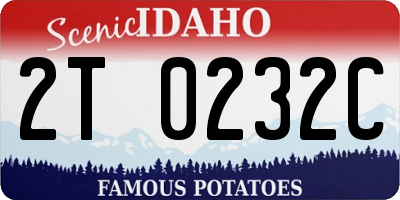 ID license plate 2T0232C