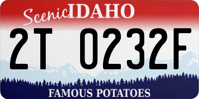 ID license plate 2T0232F