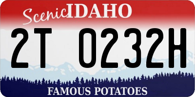 ID license plate 2T0232H