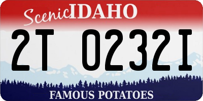 ID license plate 2T0232I