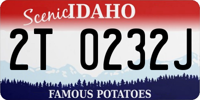 ID license plate 2T0232J