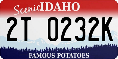 ID license plate 2T0232K
