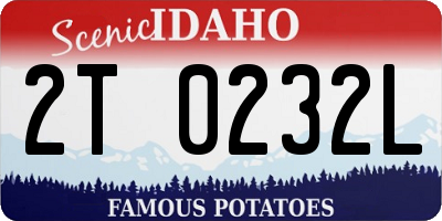 ID license plate 2T0232L