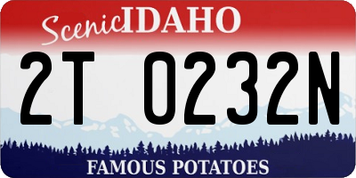 ID license plate 2T0232N