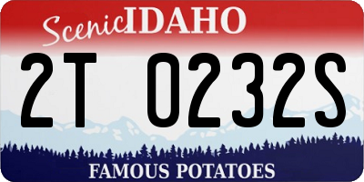 ID license plate 2T0232S