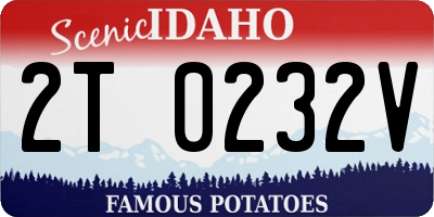 ID license plate 2T0232V