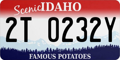 ID license plate 2T0232Y