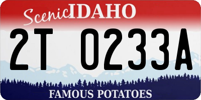 ID license plate 2T0233A