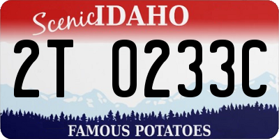 ID license plate 2T0233C