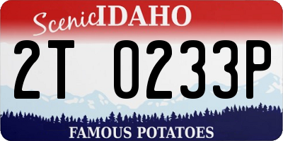 ID license plate 2T0233P
