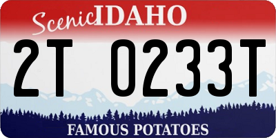 ID license plate 2T0233T