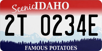 ID license plate 2T0234E