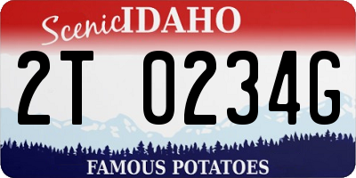 ID license plate 2T0234G
