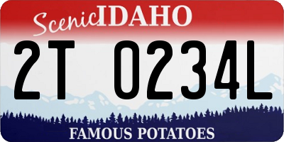 ID license plate 2T0234L