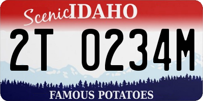 ID license plate 2T0234M