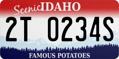 ID license plate 2T0234S