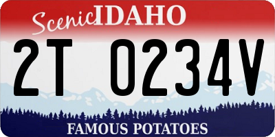 ID license plate 2T0234V