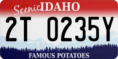 ID license plate 2T0235Y