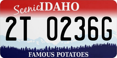 ID license plate 2T0236G