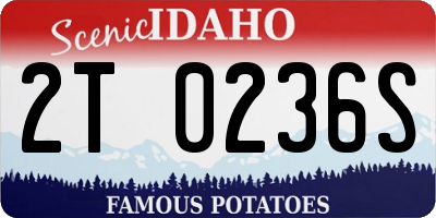 ID license plate 2T0236S