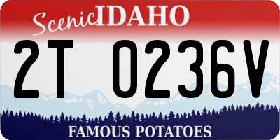 ID license plate 2T0236V