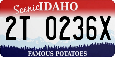 ID license plate 2T0236X